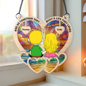 Personalized Gifts For Couple Suncatcher Ornament 03kapu301224hg-Homacus