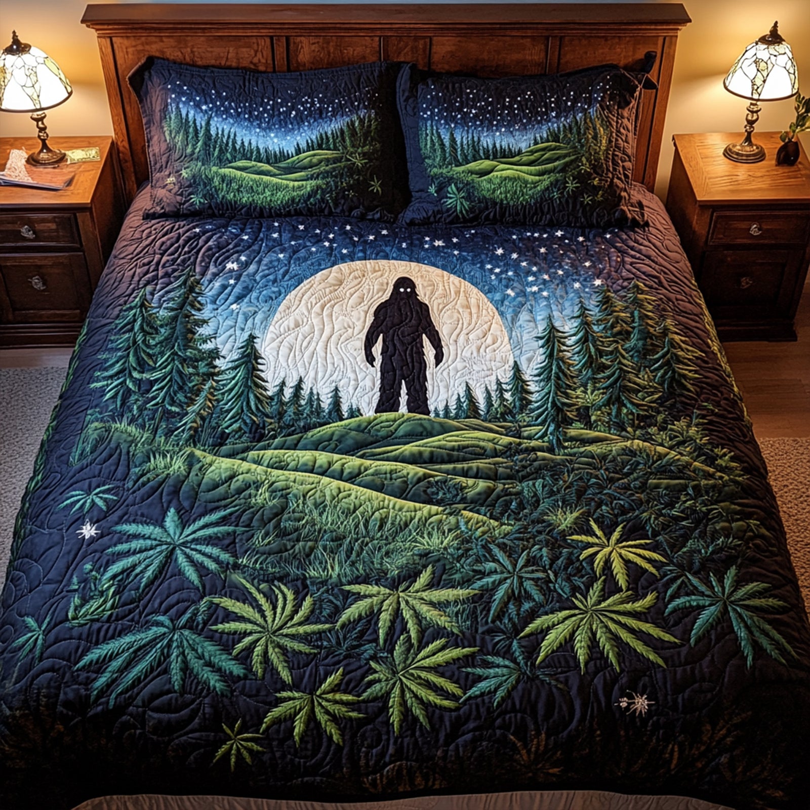 Mysterious Figure Lush Wilderness Quilt Bedding Set 03tglu210725-Homacus