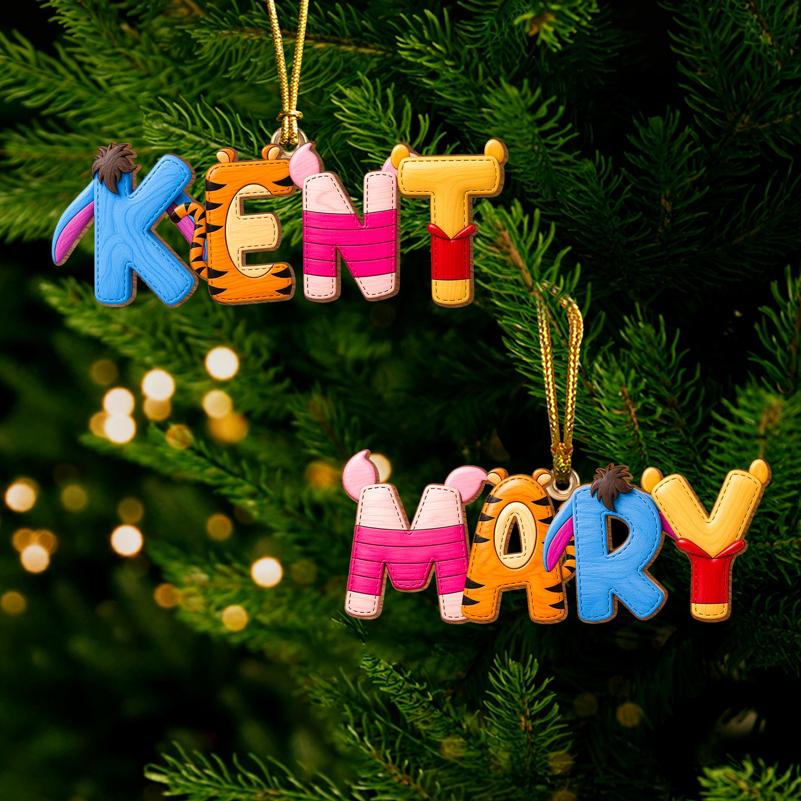 Childhood Custom Name Alphabet Ornament - Personalized Gift For Christmas Ornament 02HUQN080926-Homacus