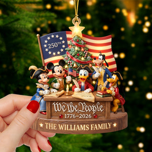 Patriotic 250th USA Anniversary Personalized Christmas Family Gifts 06PAQN240826