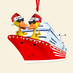 Personalized Gifts For Duck Lovers Christmas Ornament 02qhqn300923 Cruising Duck-Homacus