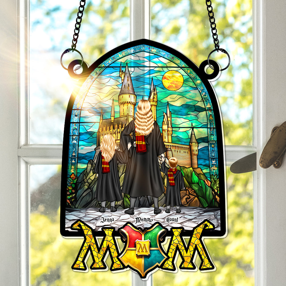 Personalized Gifts For Mom Window Hanging Suncatcher Ornament Mother's Day Wizard Mom 04HULU270325TM-Homacus