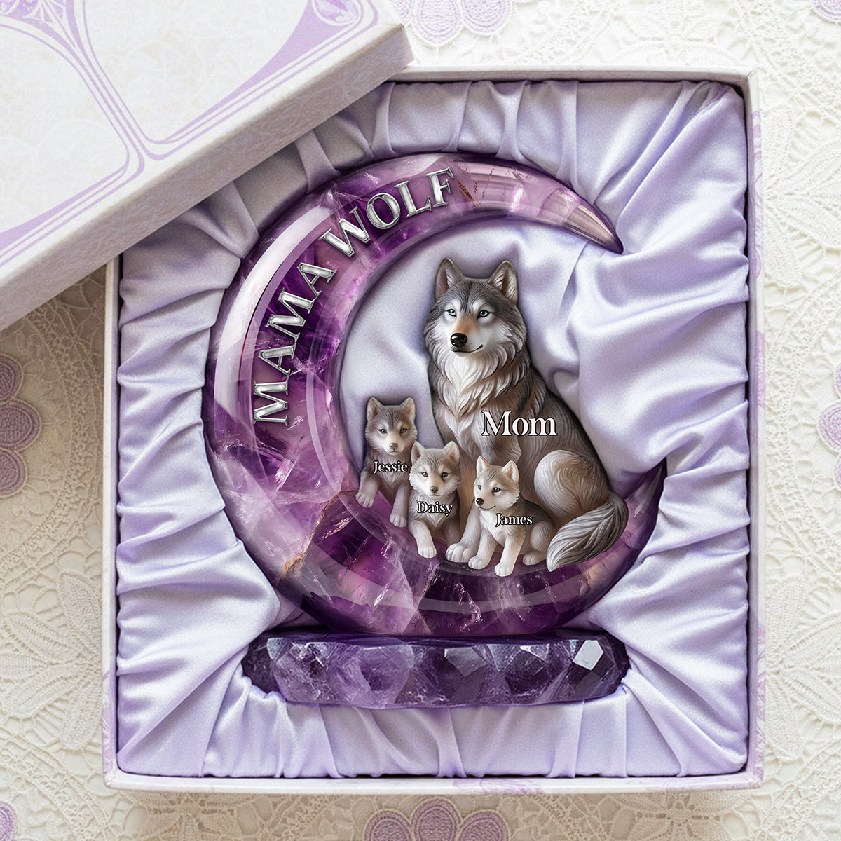 Wolf Mom Acrylic Plaque - Personalized Gifts For Mom 01NATA070226-Homacus