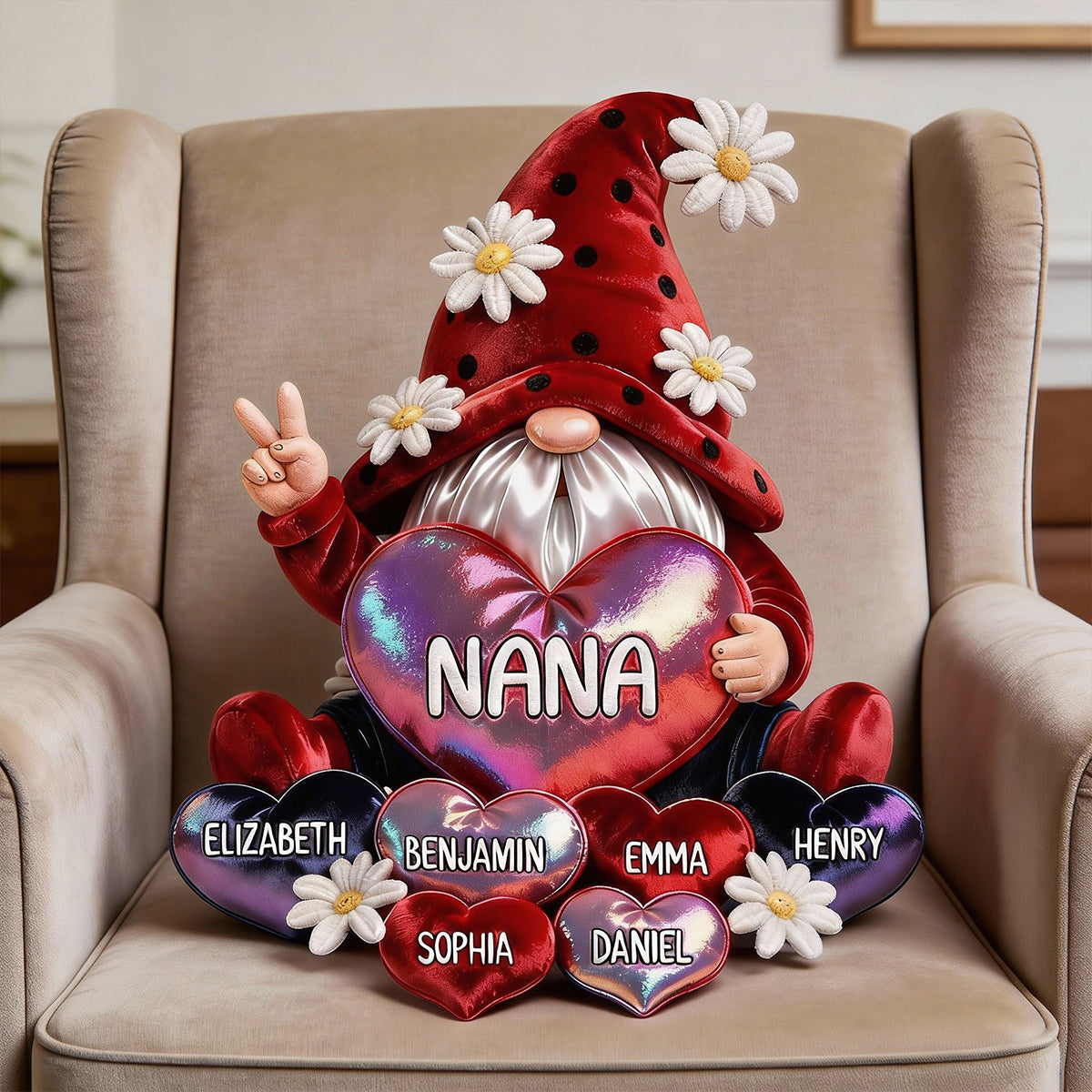 Gnomes Shaped Pillow Personalized Gifts For Grandma 03tgtn030226-Homacus