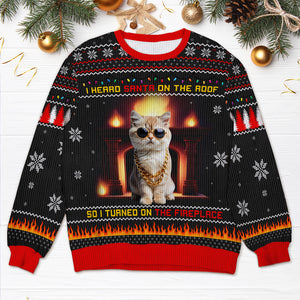 Custom Photo Christmas Ugly Sweaters, Fireplace & Led Christmas Lights 02TGQN121024-Homacus