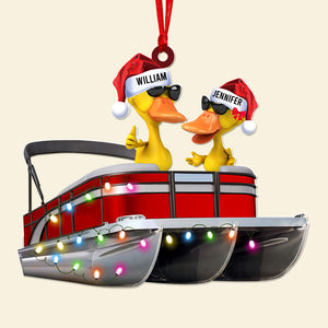 Personalized Pontoon Family Duck Christmas Ornament 07qhqn051021 PDO151124-Homacus