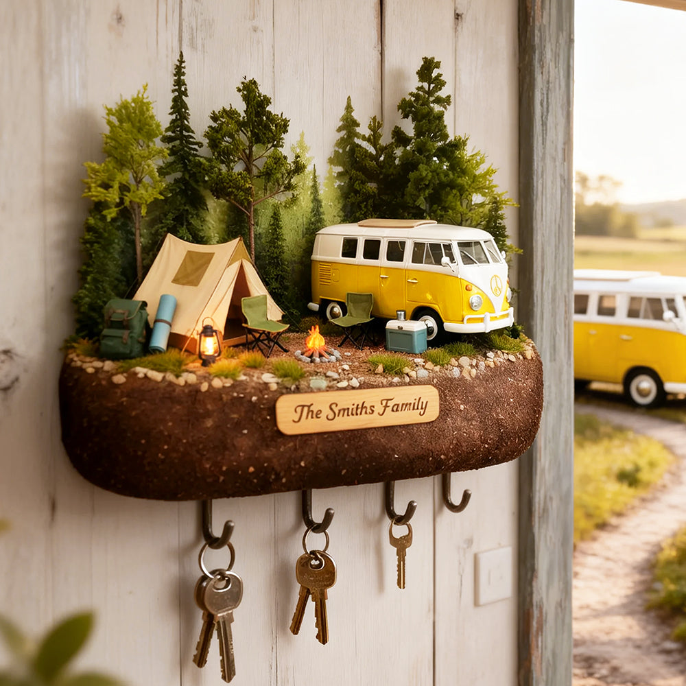 Camping Wood Key Hanger - Personalized Gifts For Camping Lovers 02kita181225-Homacus