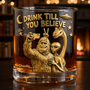 Fun Forest Giant & Friends Selfie Glass - Personalized Gifts For Drinking Lovers & Cryptid Creatures Enthusiasts 02QHLU011225-Homacus