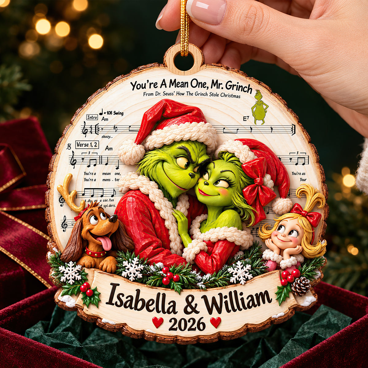 You’re A Cheeky One Christmas Ornament - Personalized Gifts For Couple 05HUDT221026-Homacus