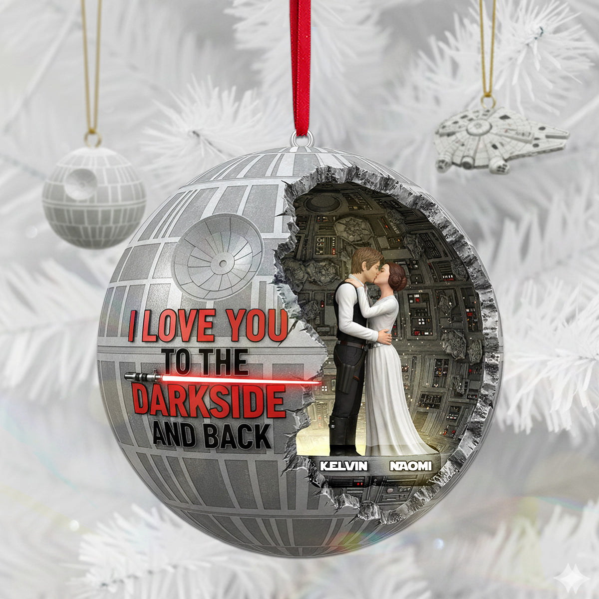 Personalized Gifts For Christmas, Kissing Couple Acrylic Ornament 03kimg270925-Homacus