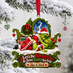 Naughty Couple Christmas Ornament - Personalized Gifts For Couple 03ohlu170926