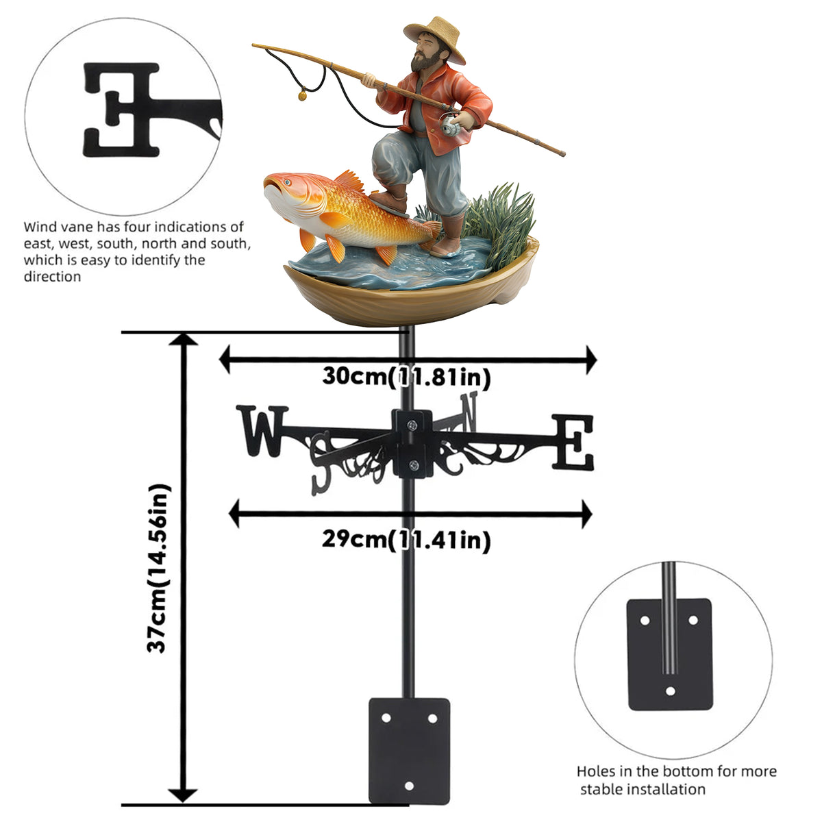 Dad's Flying Crew Weather Vane - Personalized Gift For Dads 01OHLU200526-Homacus