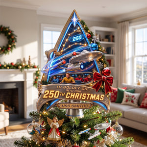 Precious Journey 250th Christmas Tree Topper - Personalized Christmas Gifts 01hatn250826-Homacus