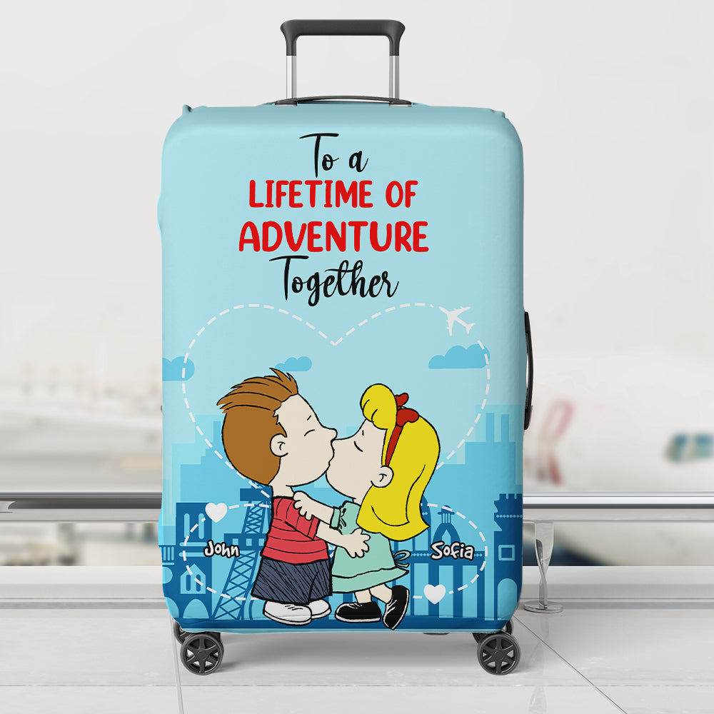 Personalized Gifts For Couple Luggage Cover 03TOMH261224HG-Homacus