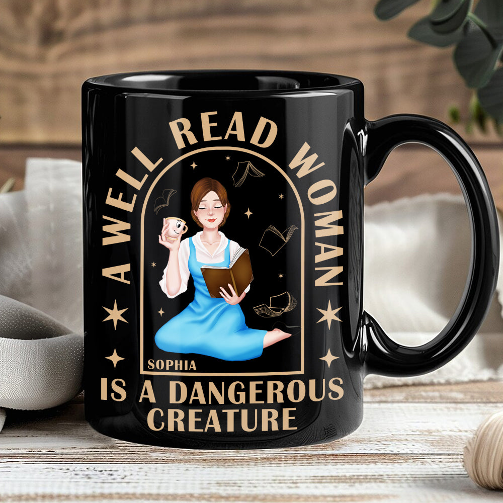 Personalized Gifts For Book Lovers Coffee Mug 03kaqn110125pa A Well Read Woman Is A Dangerous Creature-Homacus