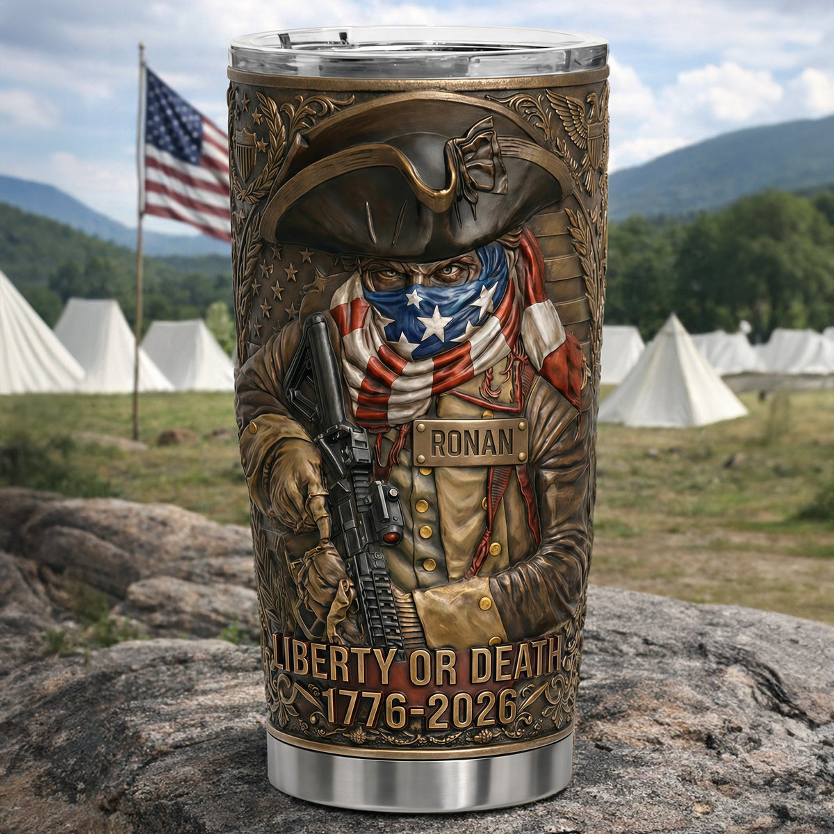 Born For Liberty 20oz Tumbler - Personalized Anniversary Gift For Patriots 02TYLU030326-Homacus