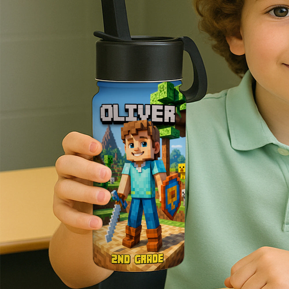 Pixel Adventure Custom Photo Gifts For Kid Tumbler 02natn260725-Homacus