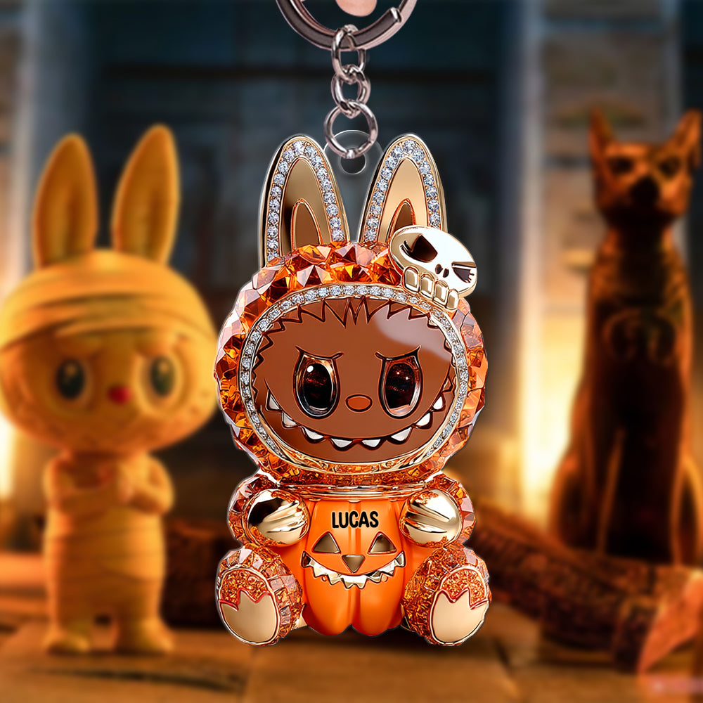 Pumpkin Cute Monster Personalized Gifts For Horror Fans Keychain 01tgtn140825-Homacus