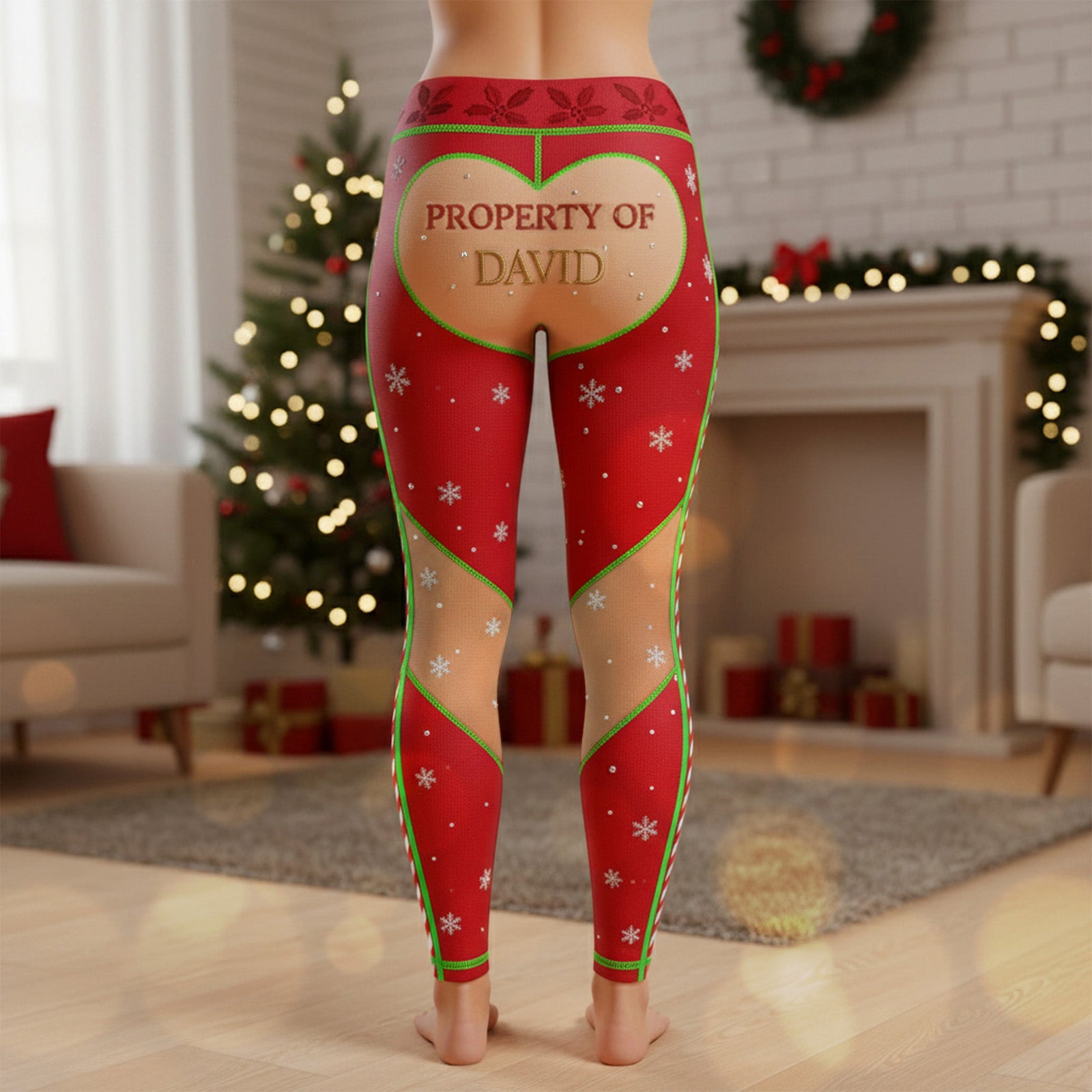 Funny Couple Legging - Personalized Gifts For Her Christmas Leggings 02OHMG101025-Homacus