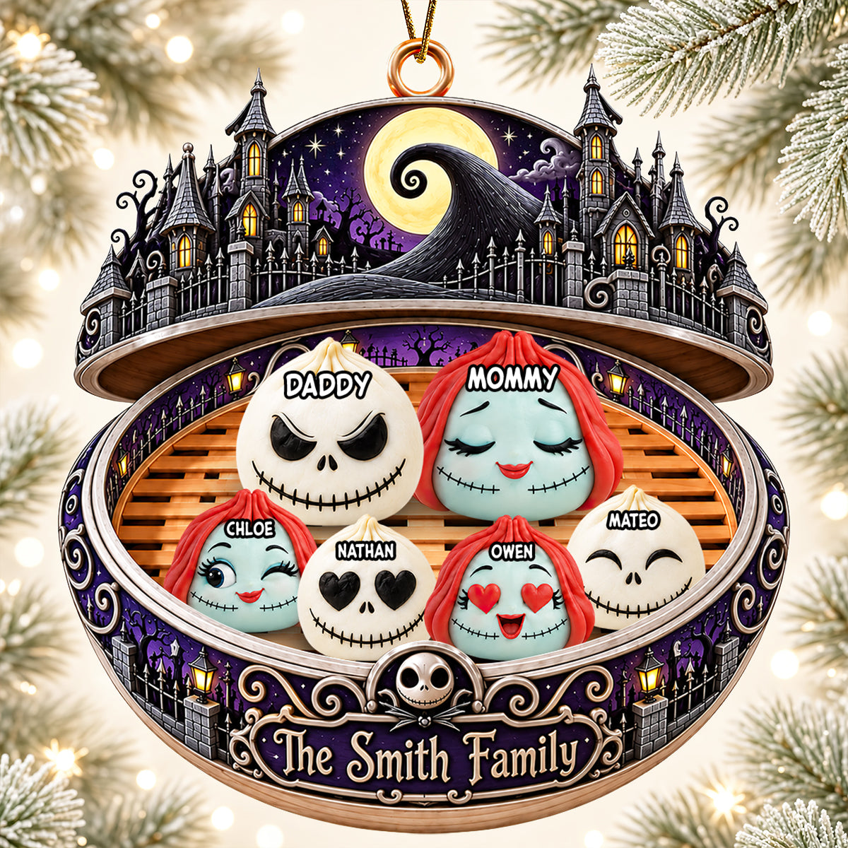 Spooky Dumpling Family Acrylic Ornament - Personalized Christmas Gifts For Family 02ohdt300926-Homacus