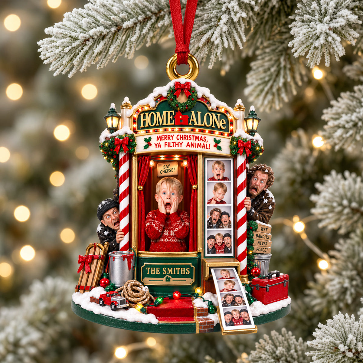 Mischievous Christmas House Ornament - Personalized Gifts For Family 04hadh220926