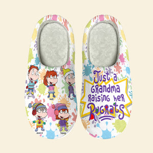 Personalized Gifts For Grandma Home Slippers Cartoon Characters 06TGQN071124HG-Homacus