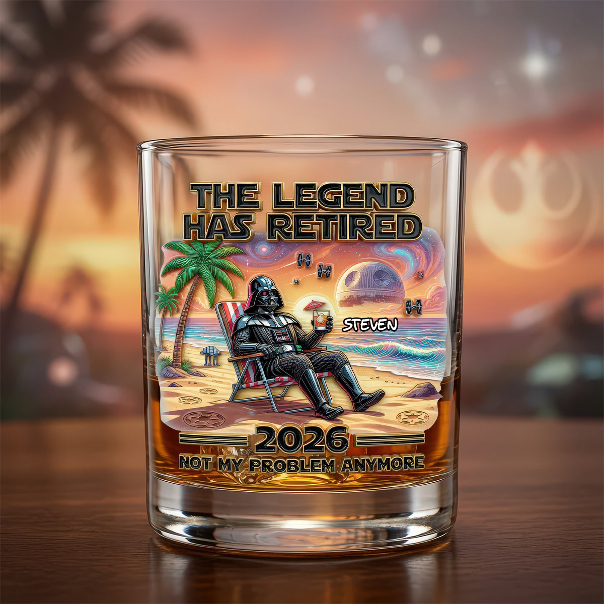 The Legend Has Retired Round Glass - Personalized Gifts 03todh050626-Homacus