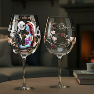 Forever Be By Your Side Drinking Glass - Personalized Gifts For Couples 04PALU081225-Homacus