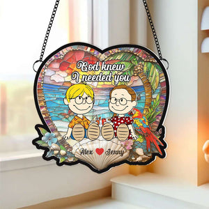 Personalized Gifts For Couple Suncatcher Ornament Summer Holiday 02KAMH100125PA-Homacus