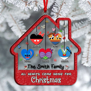 Personalized Gifts For Family Ornament, All Hearts Come Home For Christmas 01QHLU241024-Homacus