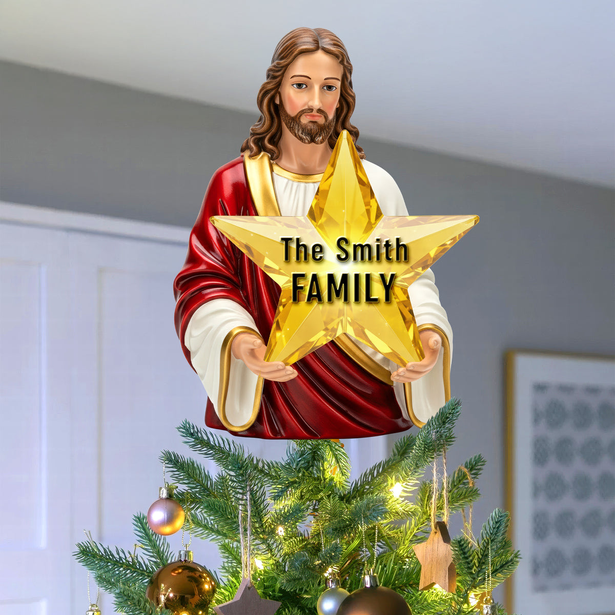 Holiday Acrylic Christmas Tree Topper – Personalized Gifts For Christians 04pgqn151125-Homacus