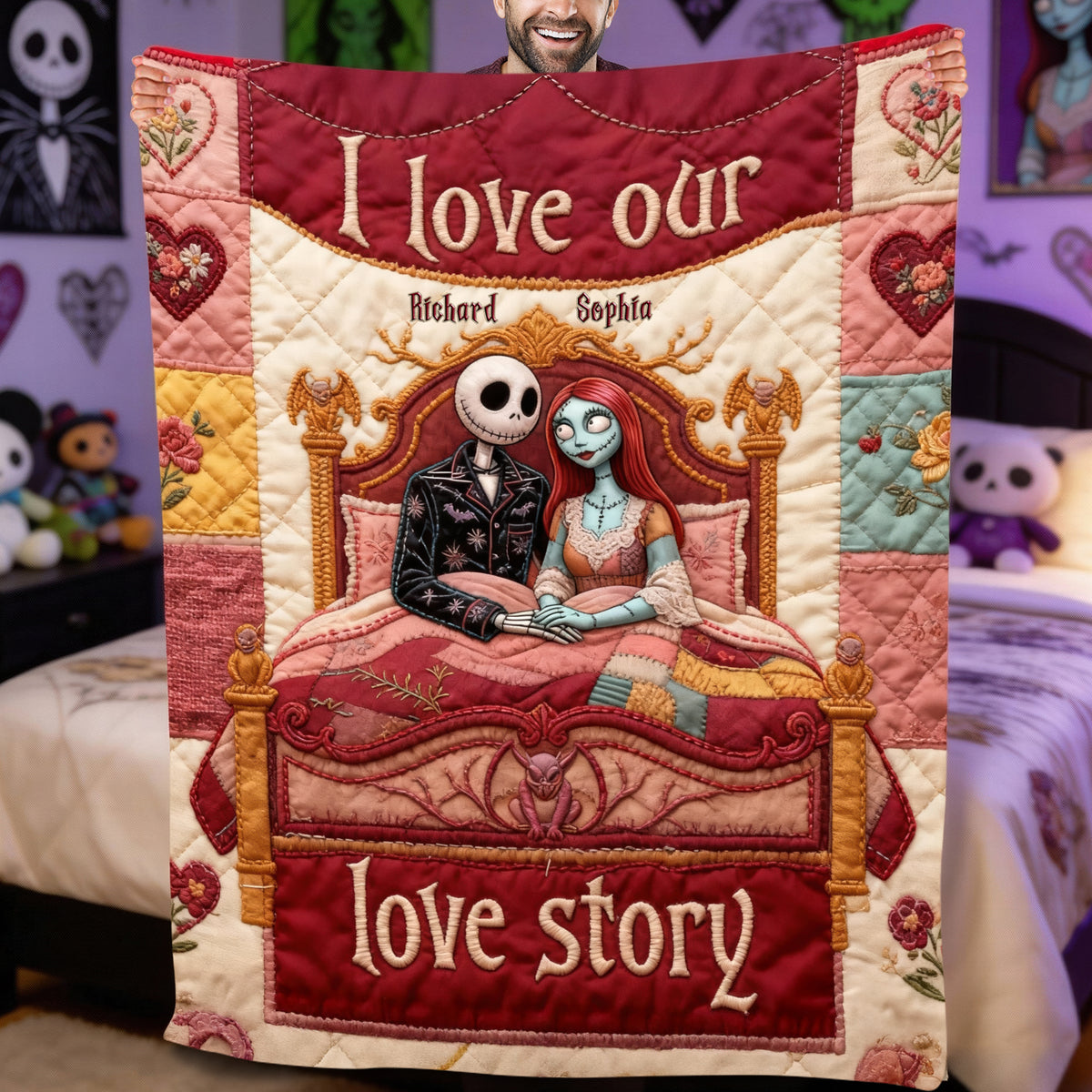 Gothic Couple Blanket - Personalized Gifts For Couple 02toqn080126-Homacus