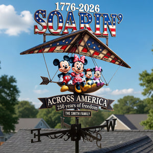 Proud American - Celebrated America 250th Anniversary Metal Weather Vane - Personalized Gifts For Family 04todt010626