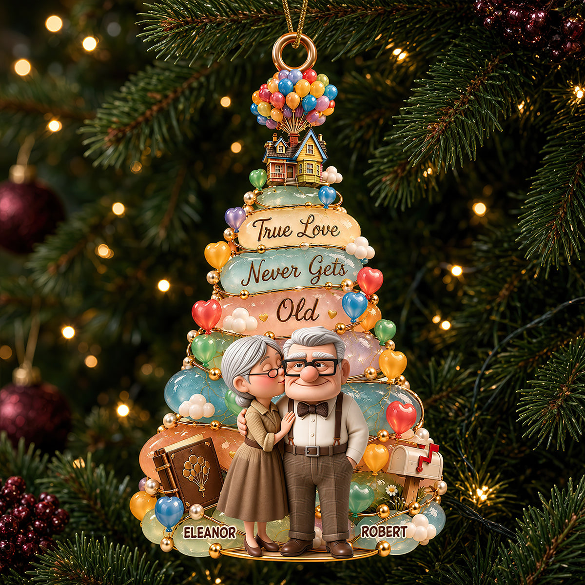 True Love Never Gets Old Ornament - Personalized Christmas Gifts For Couple 08nadt061026-Homacus