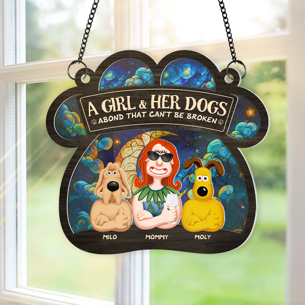 Personalized Gifts For Dog Lovers Window Hanging Suncatcher Ornament 03xqpu030325pa-Homacus