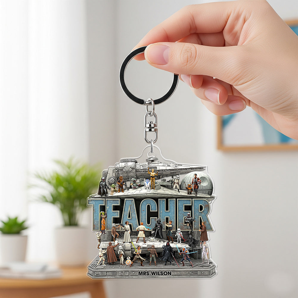 Best Teacher In The Galaxy Keychain - Personalized Gifts For Teacher 06qhqn280625-Homacus