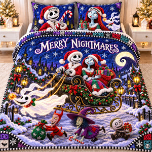 Spooky Couple Christmas Quilt Bed Set - Personalized Gifts For Couple 05tyqn011026