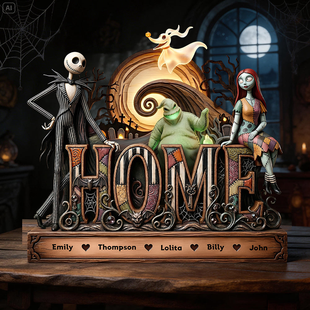 Spooky Family Acrylic Plaque - Personalized Gifts For Family 02padt250326-Homacus