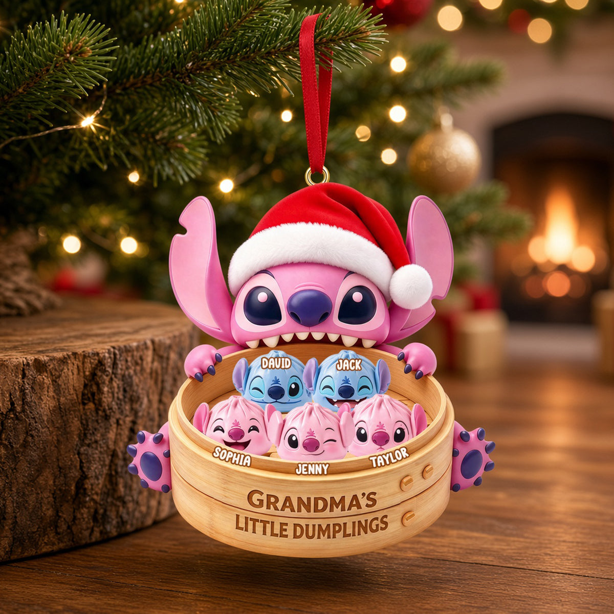 Grandma's Adorable Grandkids Christmas Ornament - Personalized Gifts For Grandma 02OHTN051026-Homacus