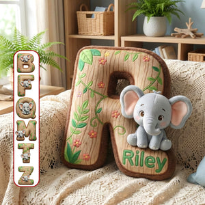 Elephant Alphabet Letters Pillow – Personalized Gifts For Elephant Lovers 02humg101225-Homacus