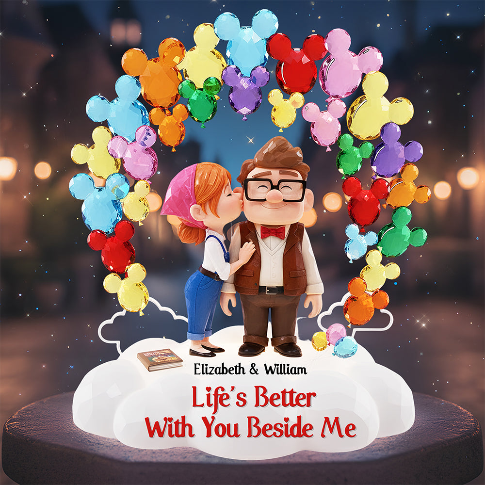 Life Is Better With You Beside Me Acrylic Light Box - Personalized Gifts For Couples 05todt291125-Homacus