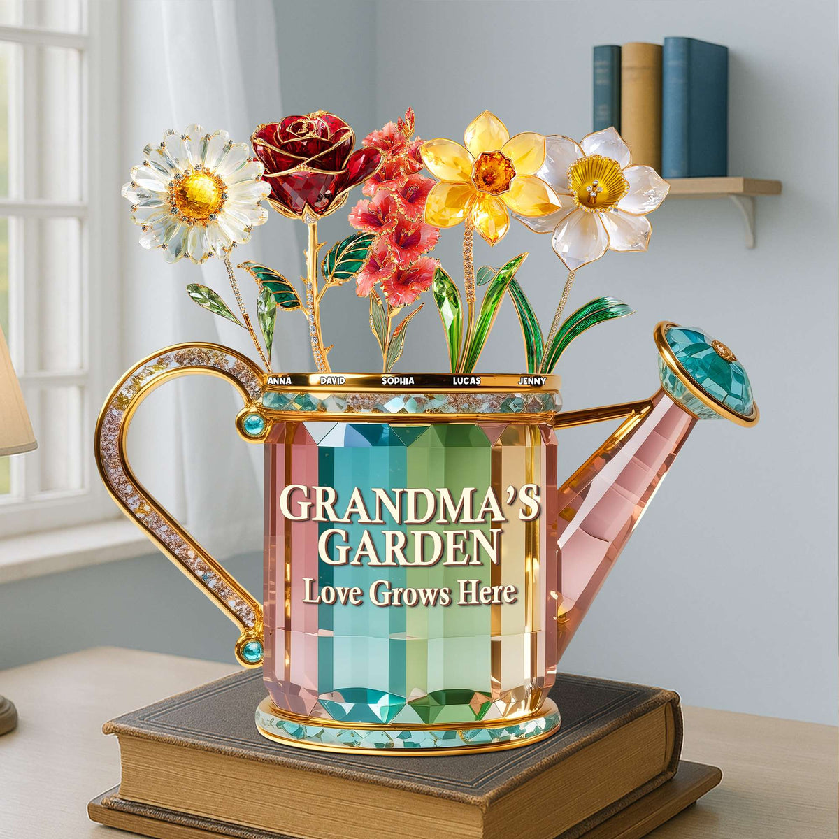 Grandma Birth Month Flowers Acrylic Plaque - Personalized Gifts For Grandma 04tgtn040625-Homacus