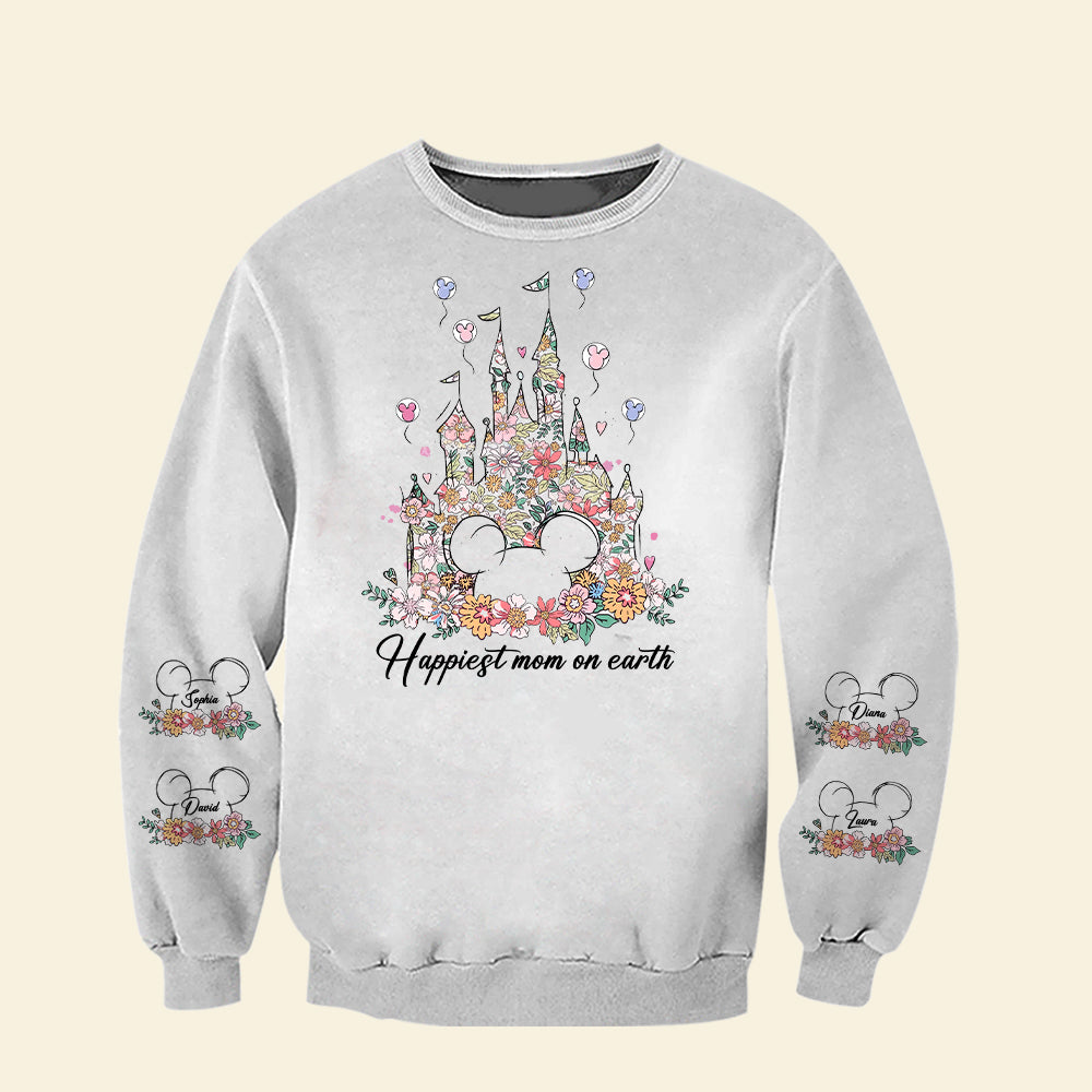 Magical Floral Mouse Shirt - Personalized Gifts For Mom 03QHQN030425-Homacus