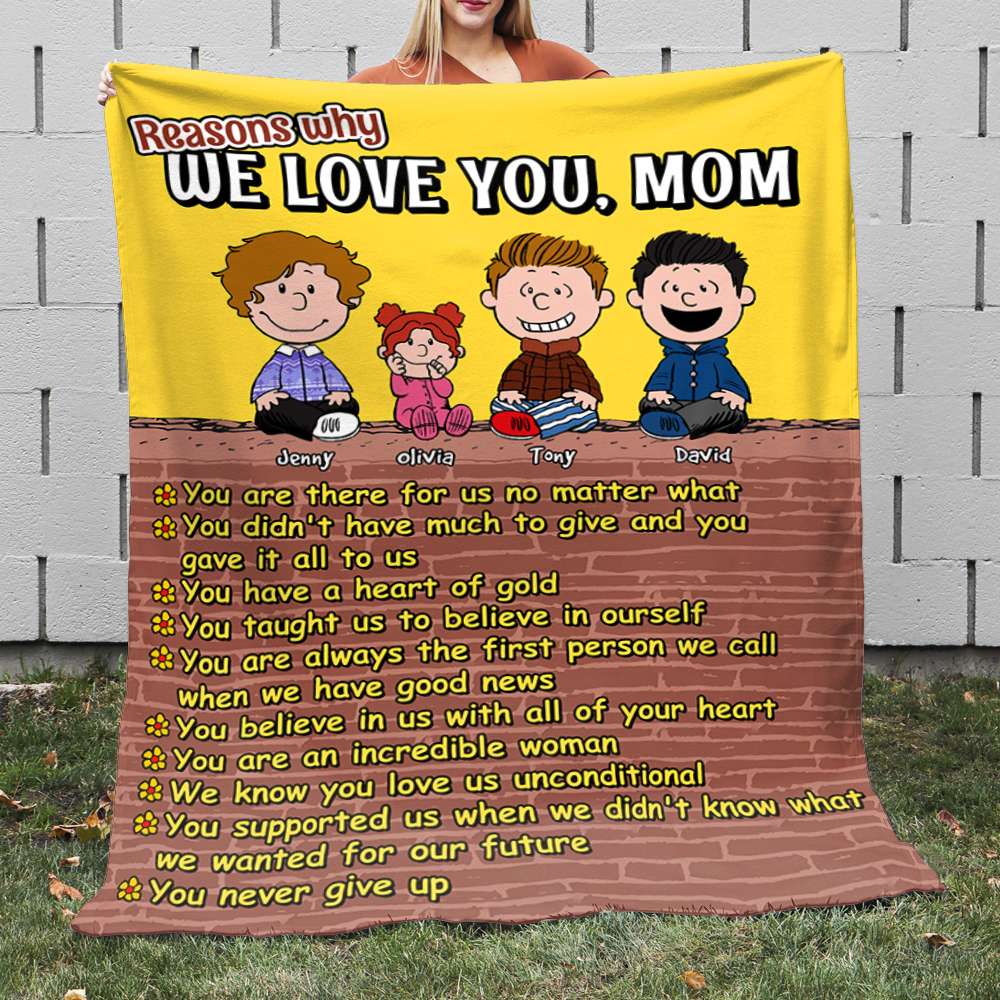 Personalized Gifts For Mom Blanket We Love You Mom 03TODT100125HH-Homacus