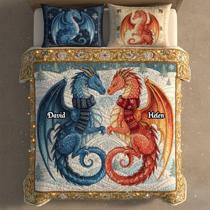 Mythical Dragon Couples Quilt Bedding Set Special Line - Personalized Gift For Couples 06HYMG011125-Homacus
