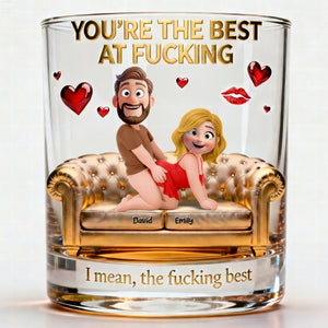 Naughty Couple Round Glass - Personalized Gifts For Couple Drinking Glass 02NAQN240126-Homacus