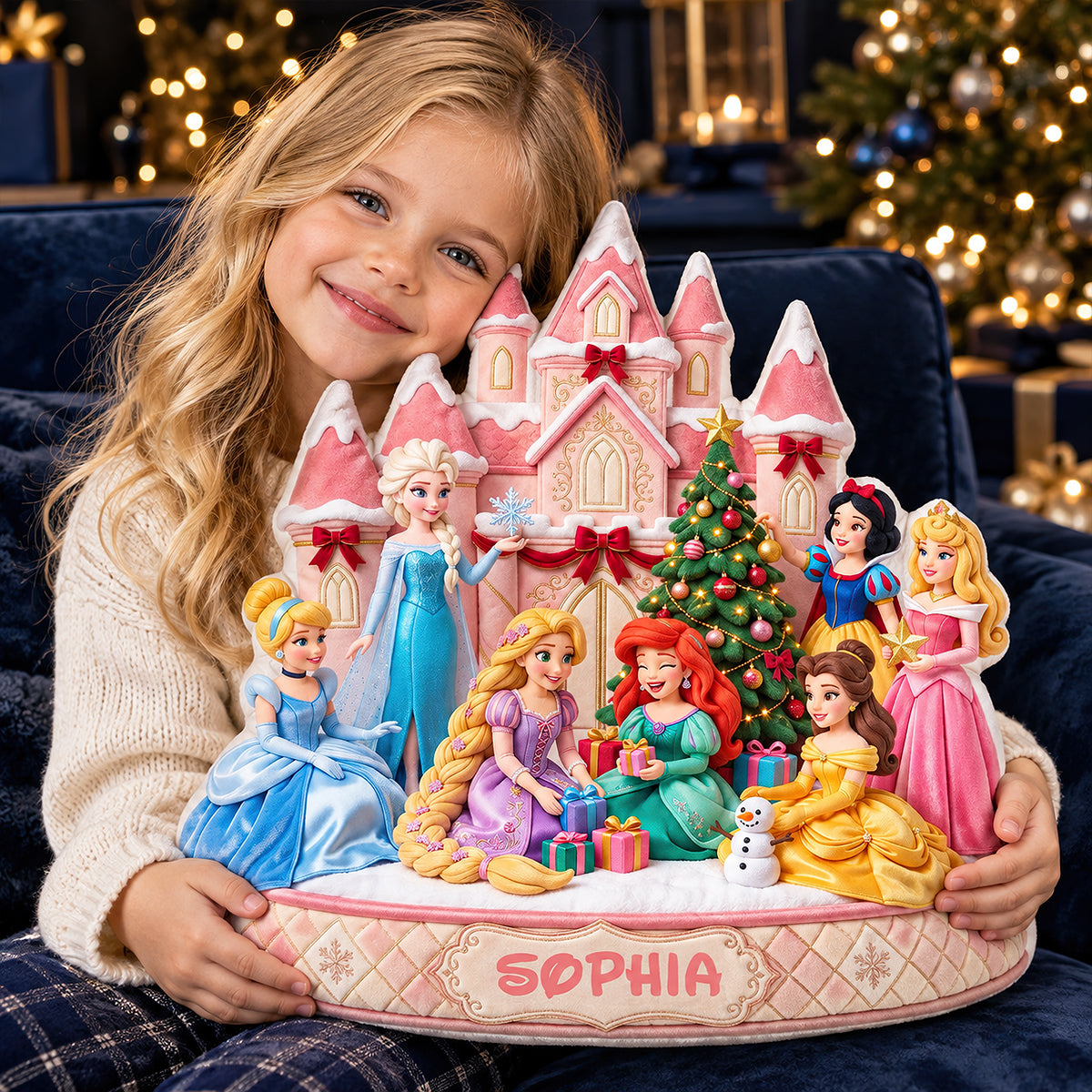 Lovely Fairy Tale Princesses Pillow - Personalized Christmas Gifts 04tydt171026