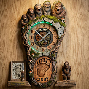 Bigfoot Hanging Wall Clock - Personalized Gifts 01hutn240326-Homacus