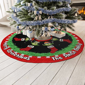 Personalized Green Monster Family Gifts Quilted Tree Skirt 01OHDT261124-Homacus