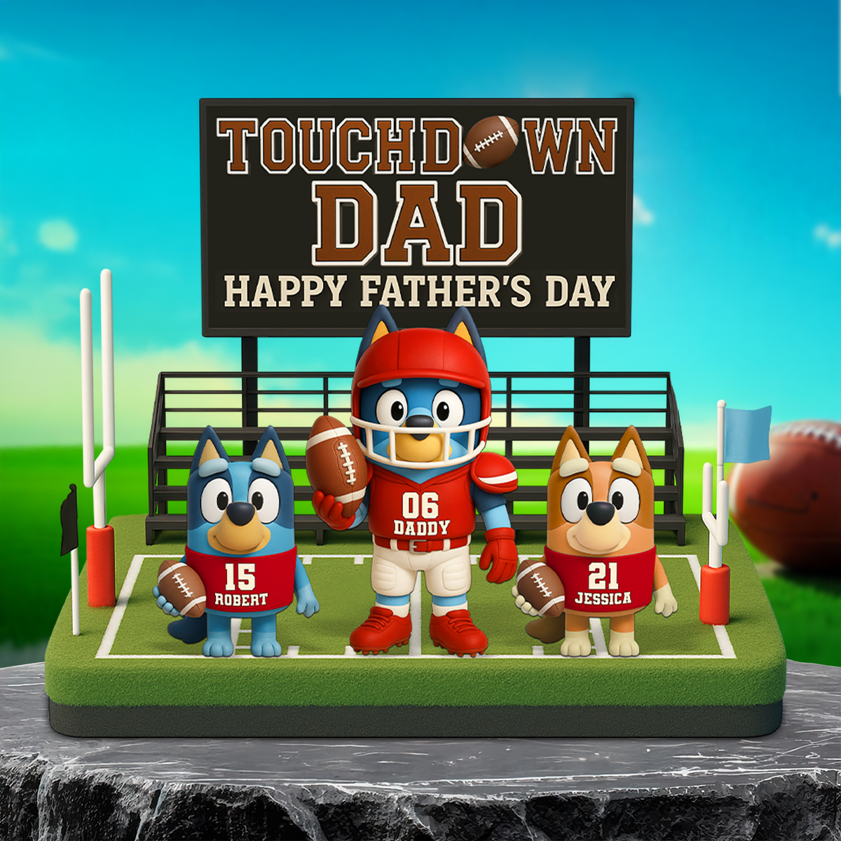 American Football Dad Acrylic Plaque - Personalized Gifts For Dad 03ohpu090525-Homacus